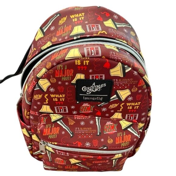 Loungefly A Christmas Story Leg Lamp Mini Backpack Red Holiday Movie Bag main image 10
